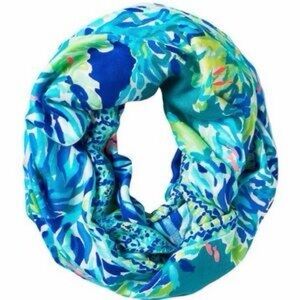 Lilly Pulitzer Tropical Blue and Green Scarf